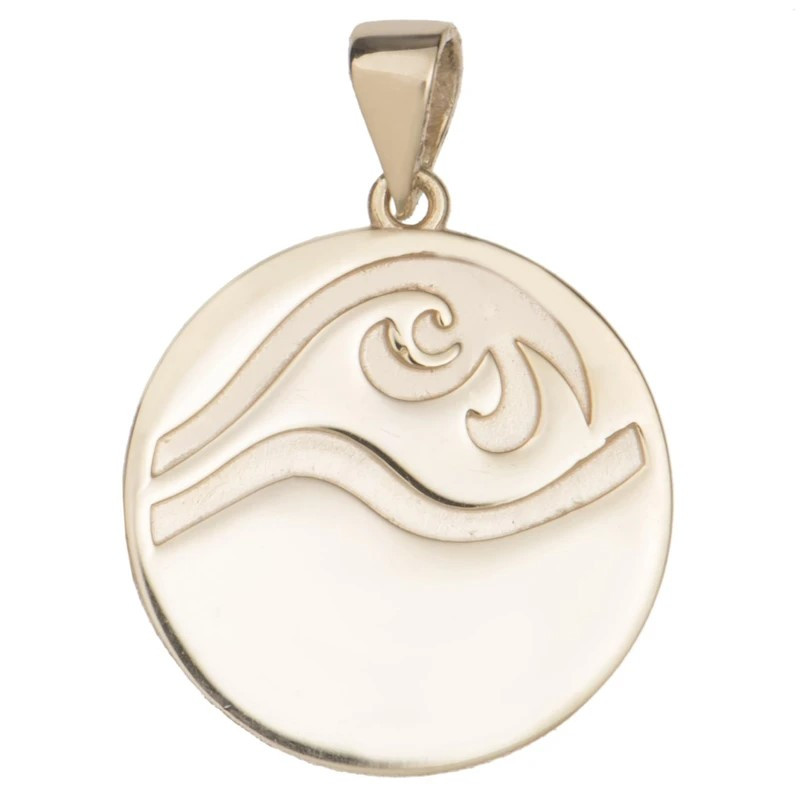 آویز گردنبند طلا 18 عیار زنانه نیکان گلد مدل دایره ای