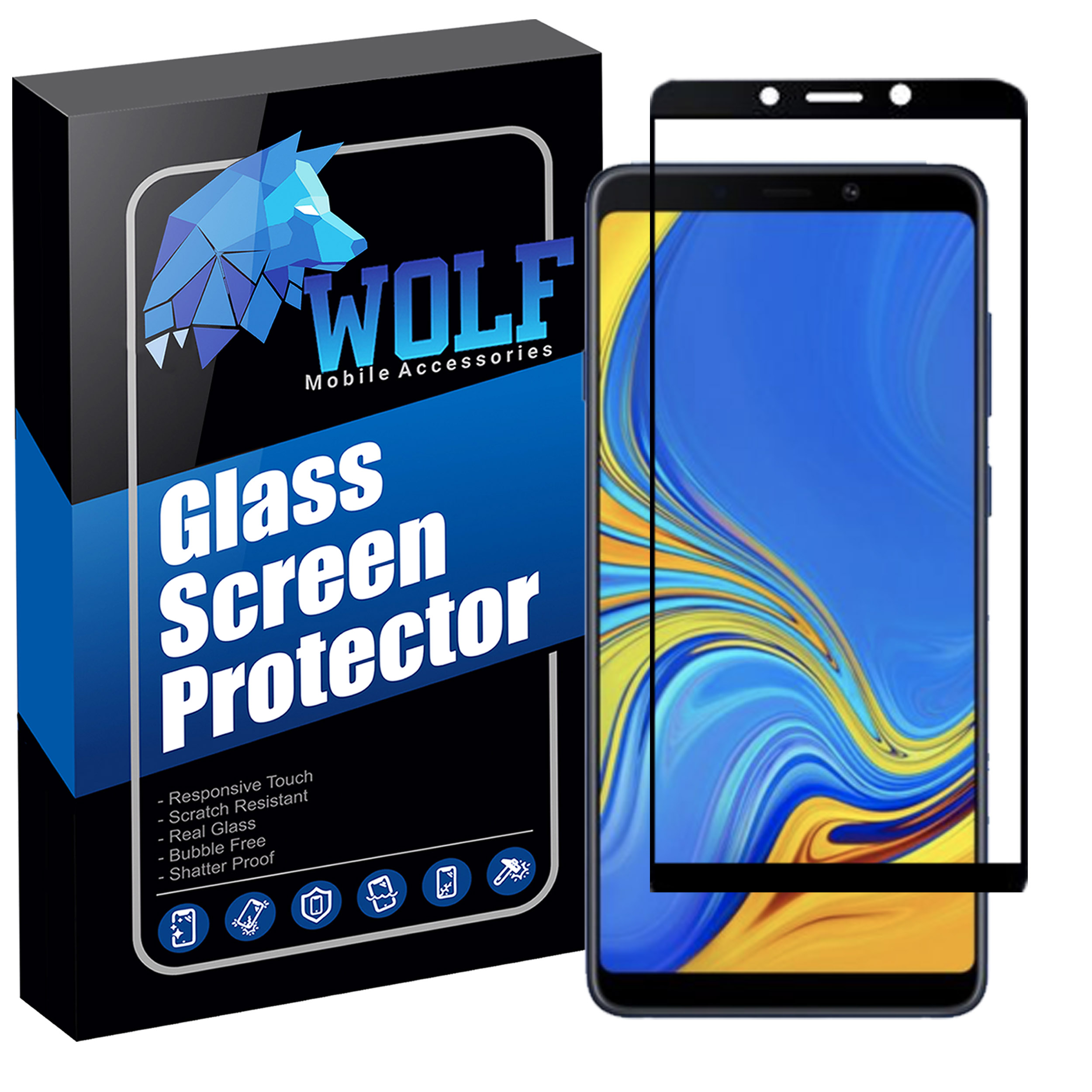 محافظ صفحه نمایش ولف مدل FC-B مناسب برای گوشی موبایل سامسونگ Galaxy A9 2018