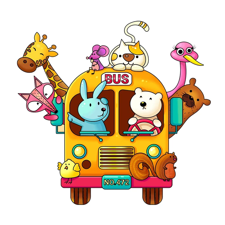 استیکر پارچه و لباس پاد آفرین مدل کارتونی کد S291