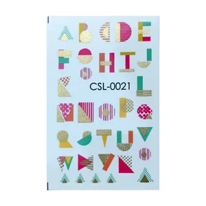 لنز ناخن مدل حروف انگلیسی کد 21