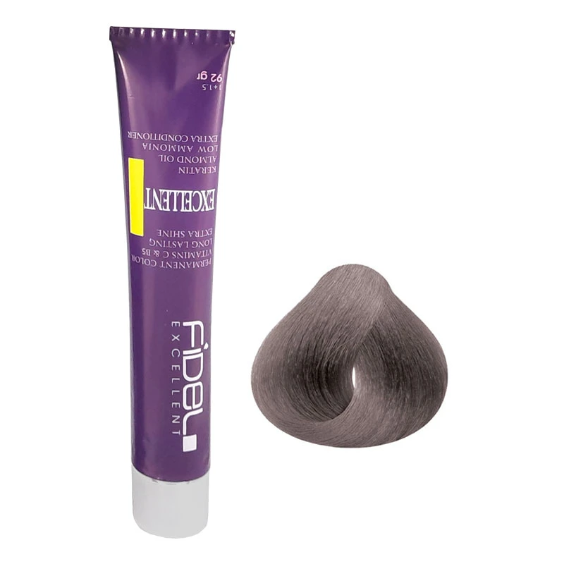 رنگ مو فیدل اکسلنت شماره 7/1 حجم 100 میلی‌لیتر رنگ بلوند دودی متوسط