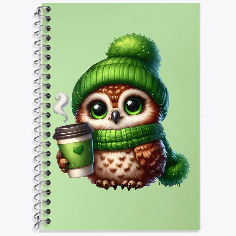 دفتر زبان 50 برگ خندالو مدل سه خط طرح جغد کیوت کد F7696