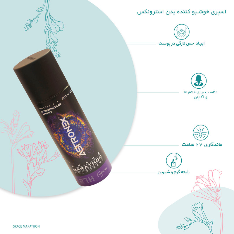 اسپری خوشبو کننده بدن استرونکس مدل SPACE MARATHON حجم 200 میلی لیتر