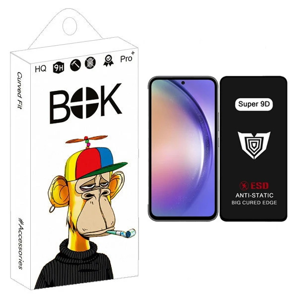 محافظ صفحه نمایش بوک مدل Super 9D Pro مناسب برای گوشی موبایل سامسونگ Galaxy a54