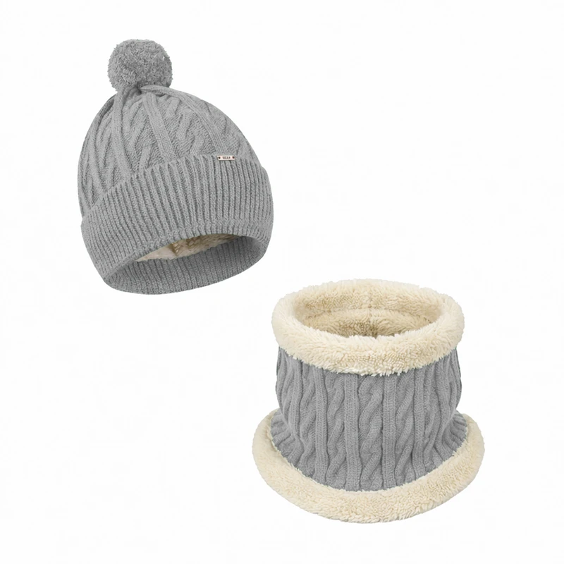 ست کلاه و شال گردن بافتنی زنانه سیلکا مدل Arta2