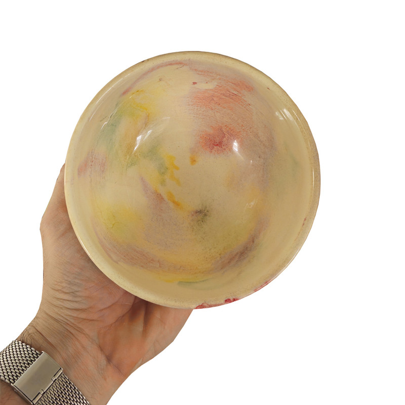 کاسه سفالی مدل رنگین کمان مجموعه 6 عددی