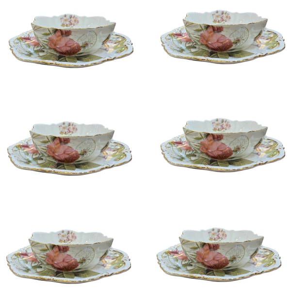 ست پیش دستی و پیاله لمونژ کد 880206 بسته 6 عددی