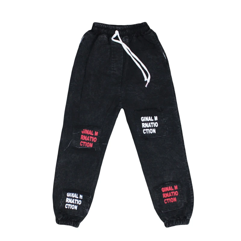 عکس شماره 2 : شلوار دم پا کش پسرانه مدل جین کمر کشی کد 1003