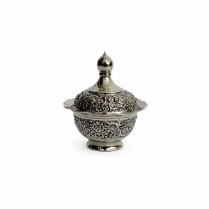قندان قلمزنی مسی مدل گلبرگ
