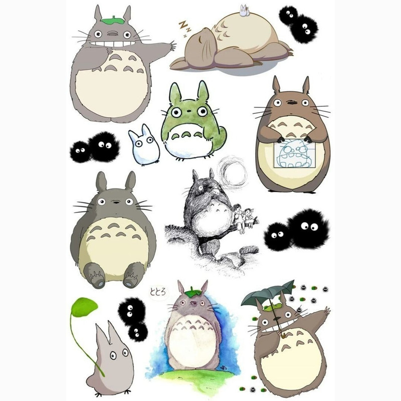 استیکر طرح Totoro مجموعه 14 عددی
