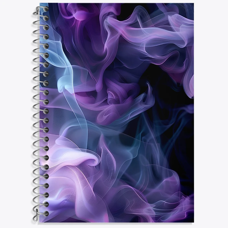 دفتر زبان 50 برگ خندالو مدل دو خط طرح دود رنگی کد N5463