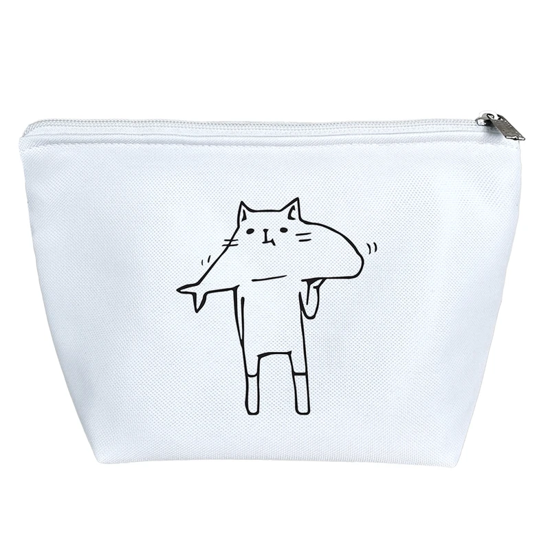 کیف لوازم آرایش دخترانه خندالو مدل گربه ماهی خوار کد 6627