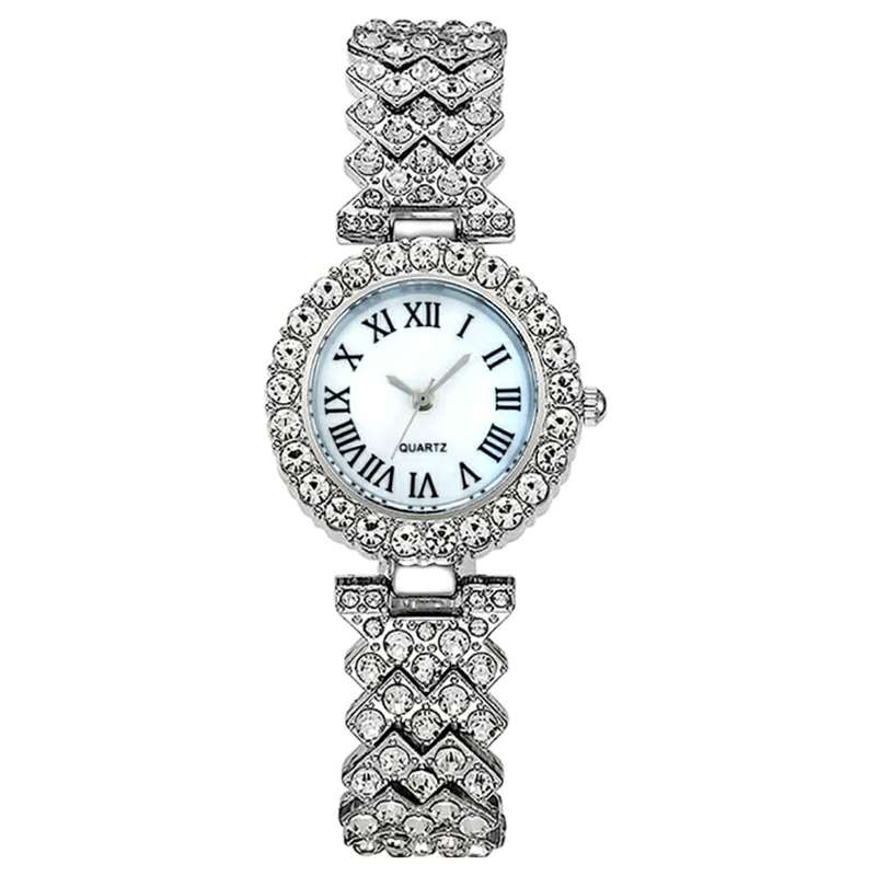 ساعت مچی عقربه ای زنانه مدل فول نگین کد ne2023 ساعت مچی عقربه ای زنانه مدل فول نگین کد ne2023