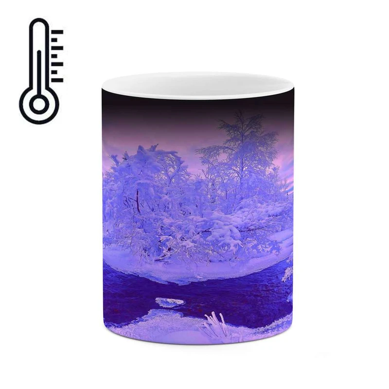 ماگ حرارتی کاکتی مدل منظره برفی کد mgh14954