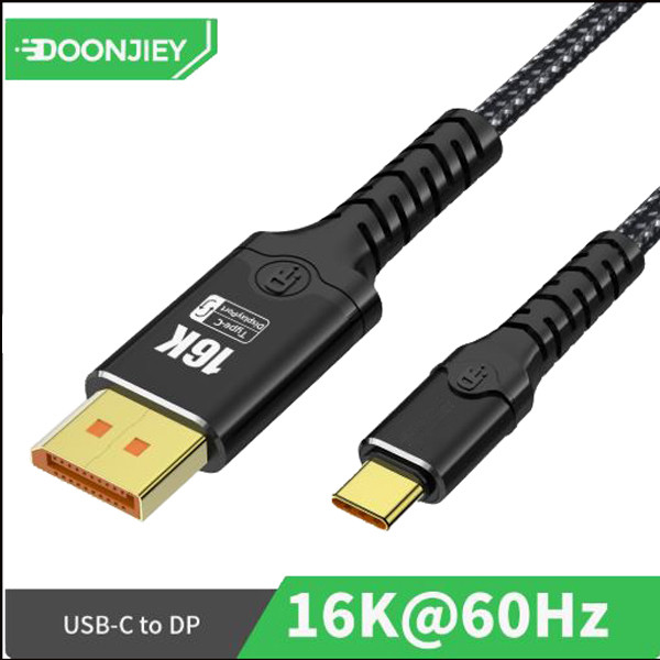 کابل تبدیل Display Port به USB-C دونجی مدل 16K-120Hz طول 2 متر