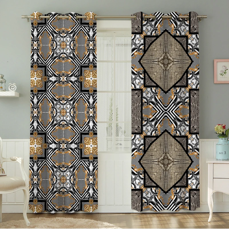 پرده نیروانا طرح  مدرن مدل هازان کد 4392 سایز 140×280 سانتی متر