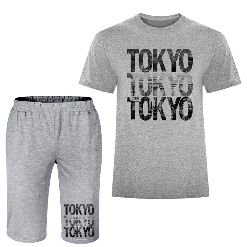 ست تی شرت و شلوارک مردانه مدل توکیو A87