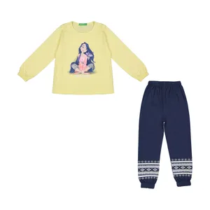 ست تی شرت آستین بلند و شلوار دخترانه مدل POCAHONTAS