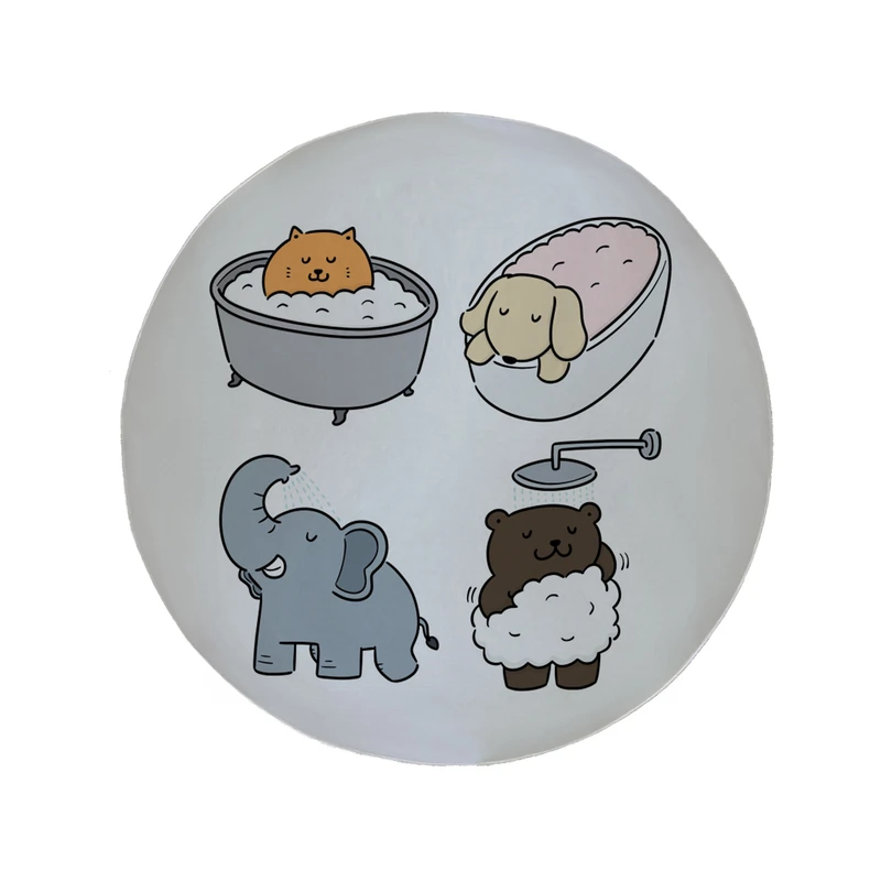    پادری مدل دایره طرح کودکانه کد 8226 سایز 90 × 90 سانتی متر