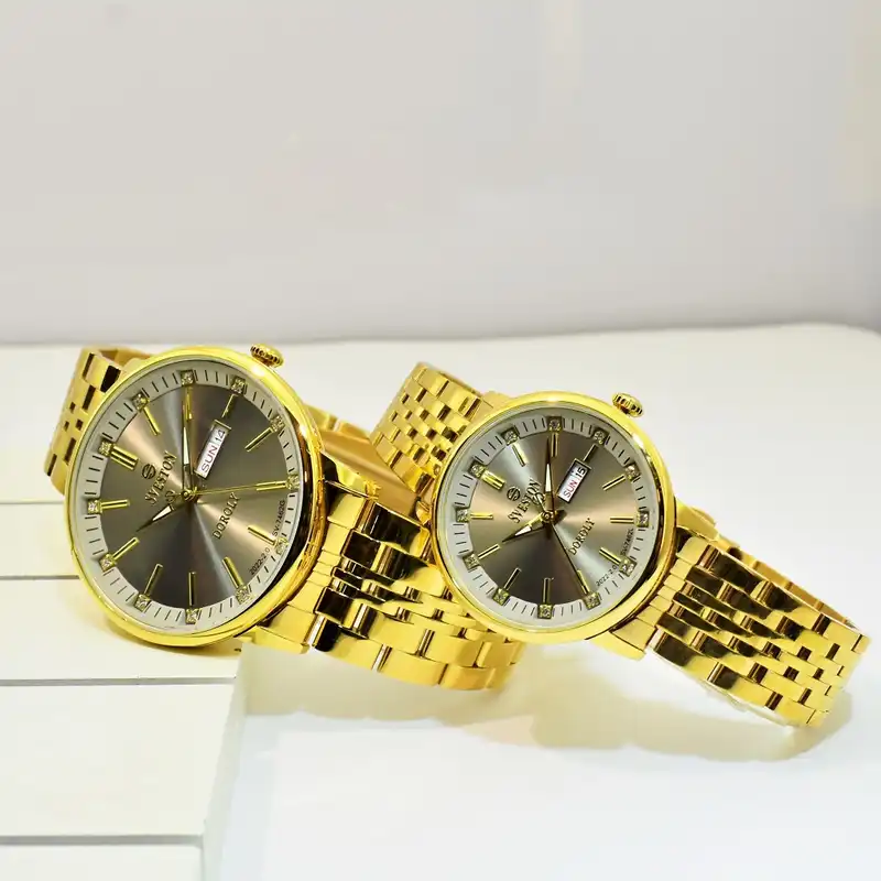 ست ساعت مچی عقربه ای زنانه و مردانه سوستون مدل DOROLY SV-7462G