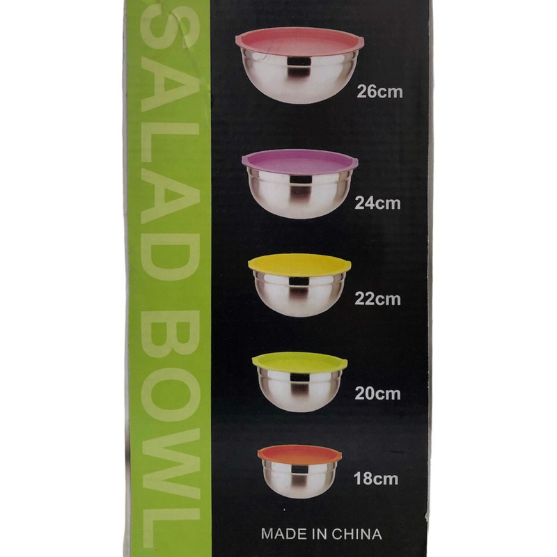 لگن آشپزخانه مدل SALAD BOWL مجموعه 5 عددی