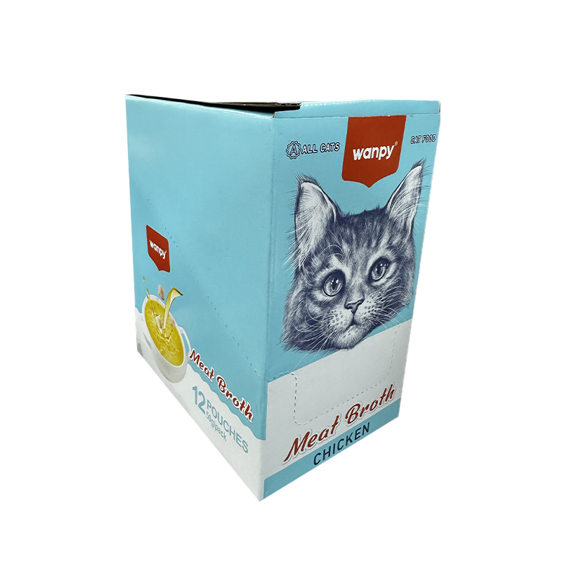 سوپ گربه بالغ ونپی مدل Meat Broth طعم مرغ بسته 12 عددی