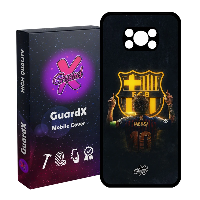 کاور گارد ایکس طرح Messi مدل Glass10196 مناسب برای گوشی موبایل شیائومی Poco X3 / Poco X3 NFC