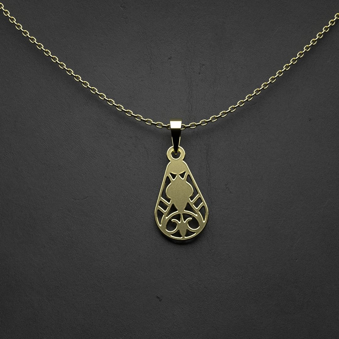 گردنبند طلا 18 عیار زنانه مدوپد مدل هندسی کد X2-1-1012 -  - 2