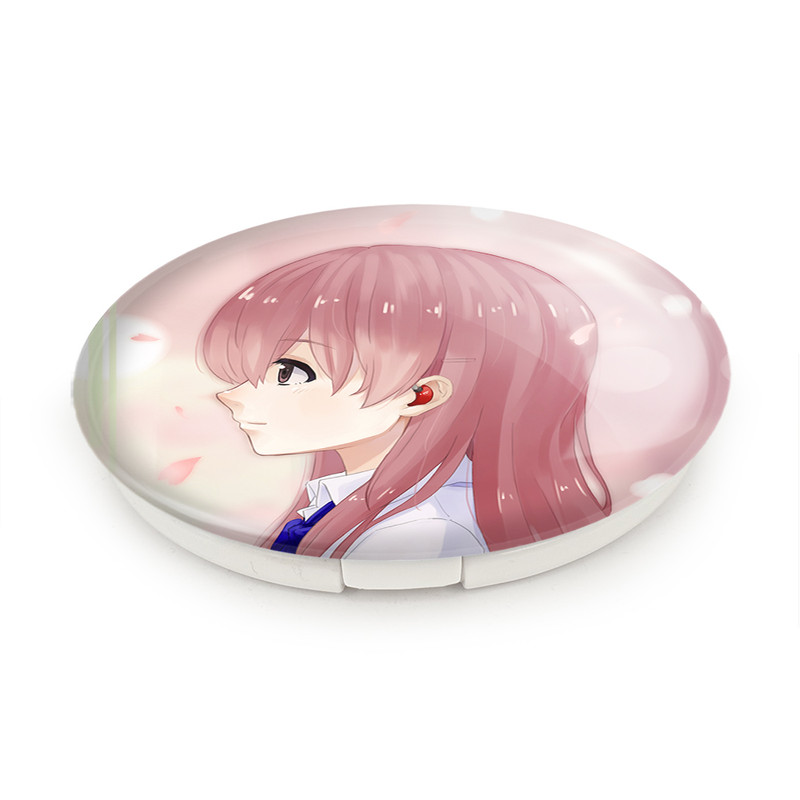 آینه جیبی خندالو طرح شوکو نیشیمیا و شویا ایشیدا انیمه سایلنت ویس A Silent Voice مدل تاشو کد 15834