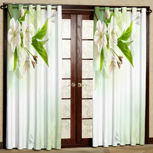 پرده  مدل گل هازان پانچی کد 4449 سایز 140x200 سانتی متر