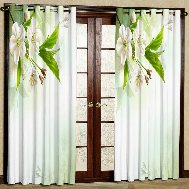 پرده  مدل گل هازان پانچی کد 4449 سایز 140x200 سانتی متر