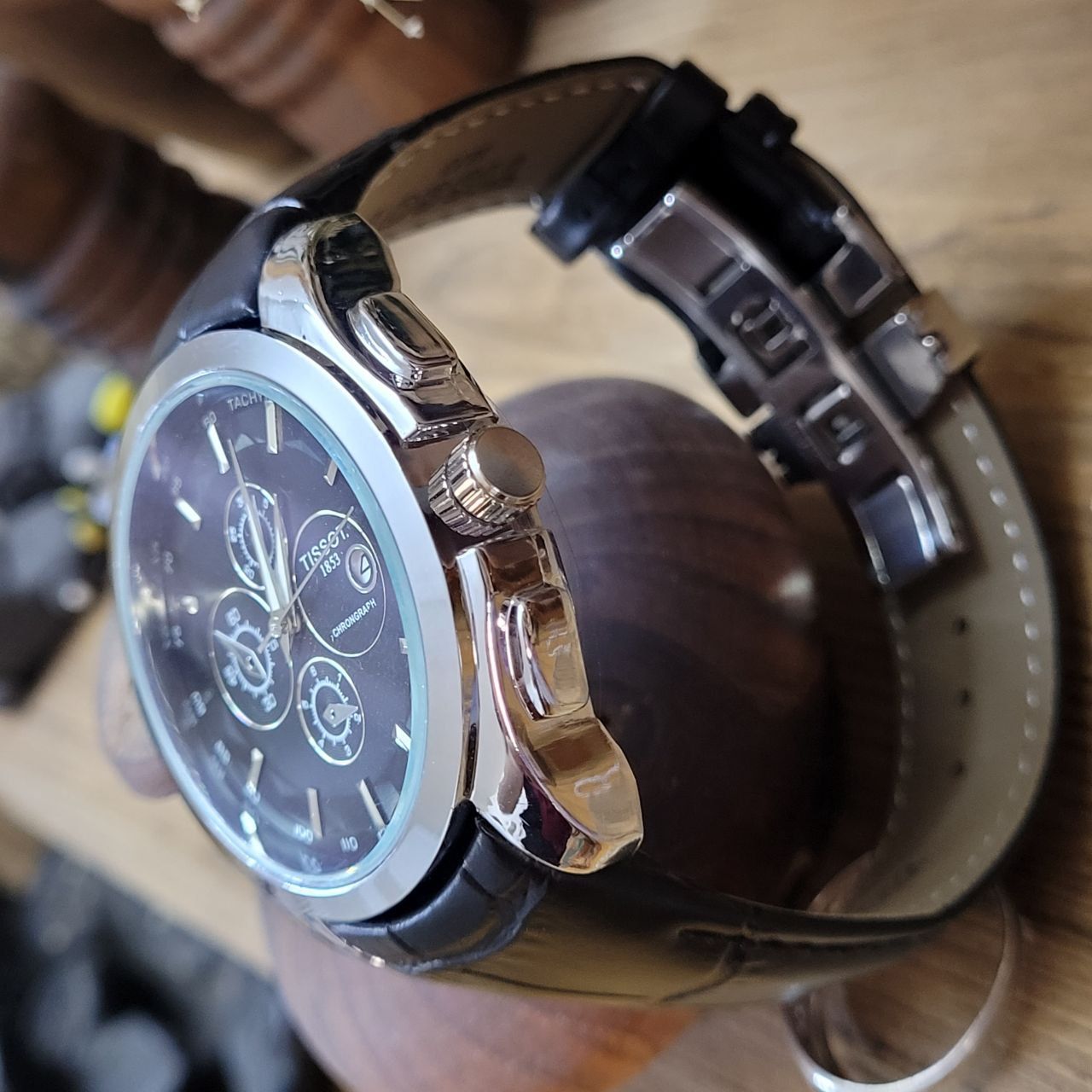 ساعت مچی عقربهای مردانه کوارتز مدل تک موتور بند فیکس کد 06 -  - 9