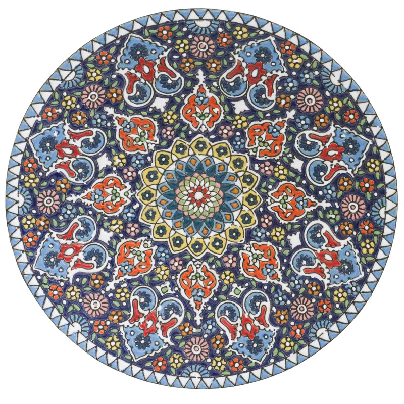 بشقاب میناکاری سفالی کد 602