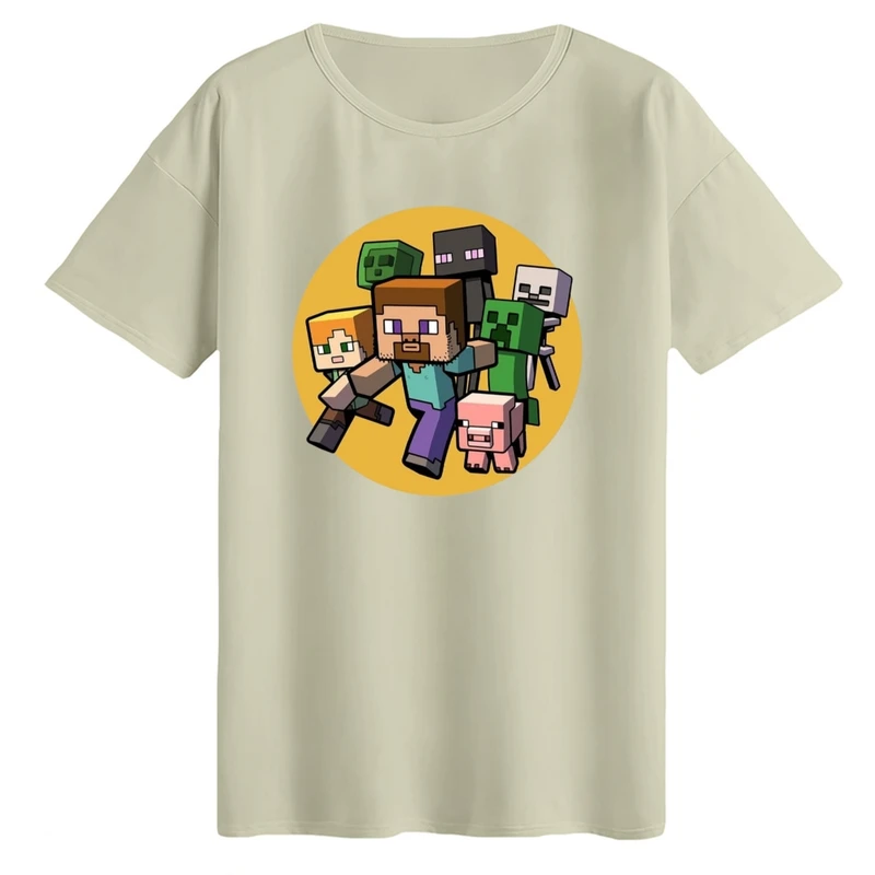 تی‌شرت لانگ آستین کوتاه زنانه مدل ماینکرفت کد18