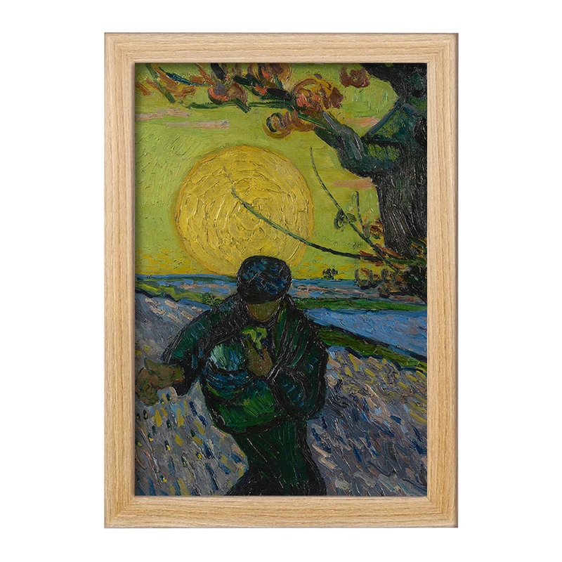 تابلو خندالو مدل کاشت در غروب آفتاب ونسان ونگوگ (Van Gogh) کد 36820