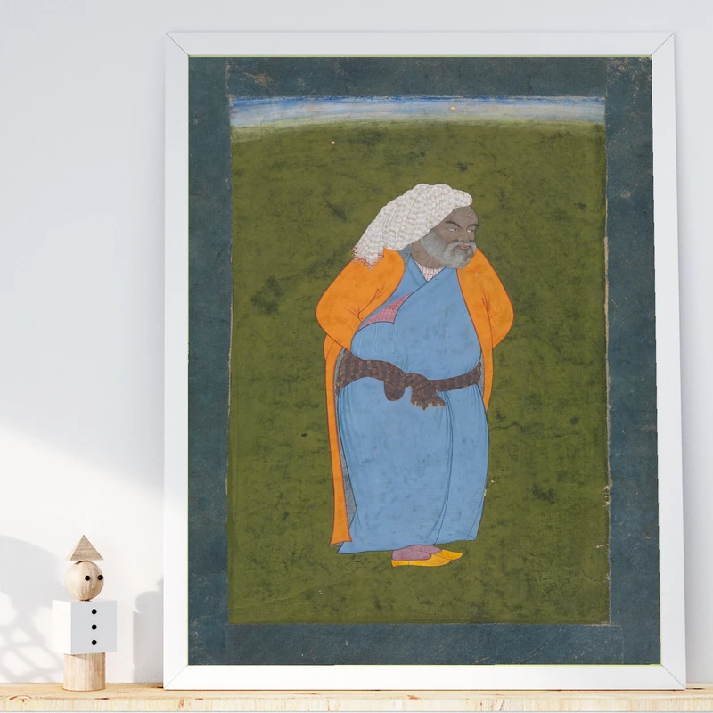 تابلو طرح پیرمرد اصفهانی مدل G00927 فریم سفید