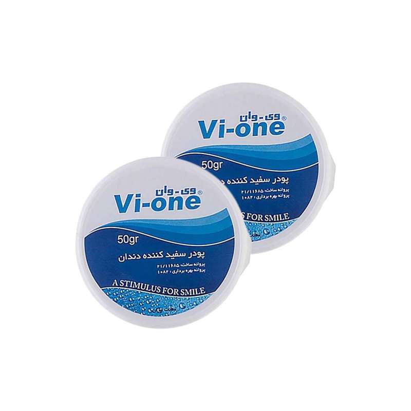 پودر سفید کننده دندان وی وان مدل Eucalyptus وزن 50 گرم مجموعه 2 عددی