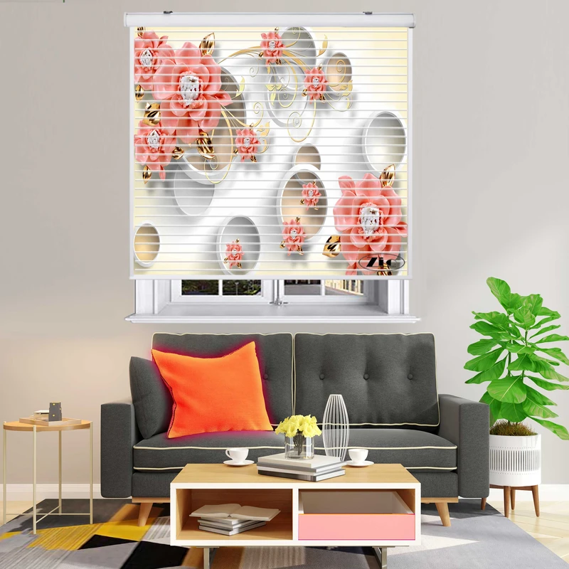 پرده زبرا زیو مدل سیلوئت 3D1400 سایز 150x150 سانتی متر