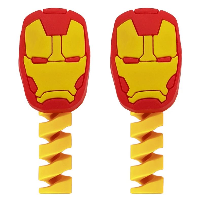 محافظ کابل شارژ طرح Iron Man کد F1 بسته دو عددی