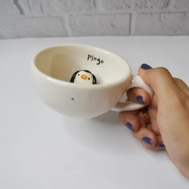 فنجان سرامیکی مدل پنگوئن