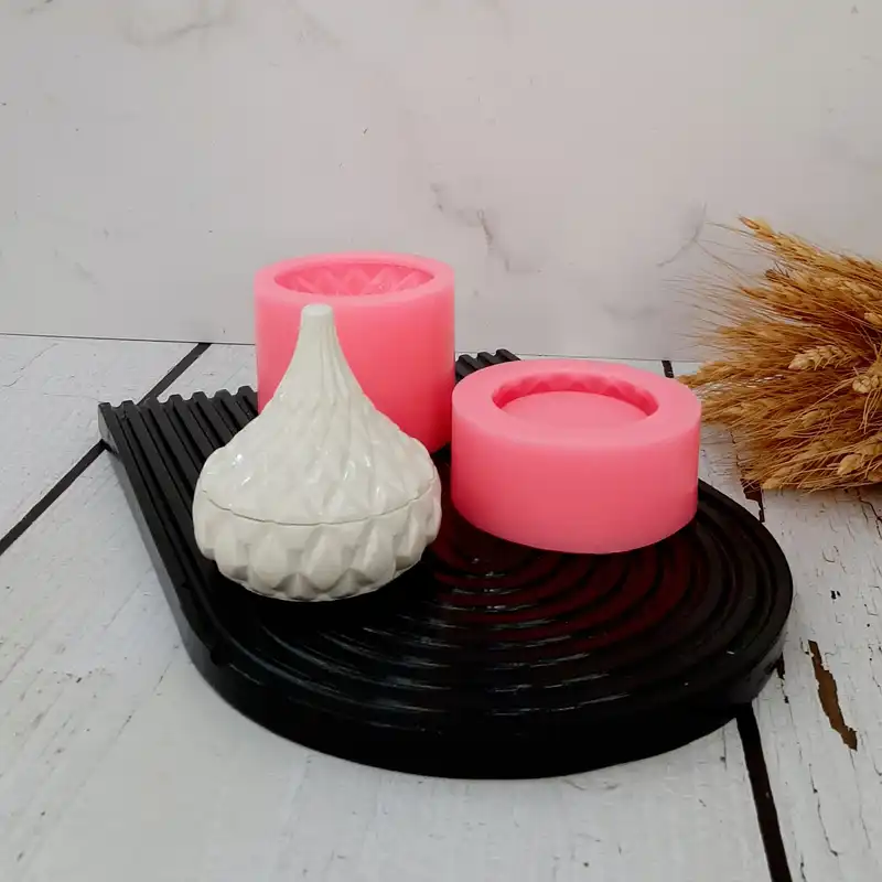 قالب سیلیکونی مدل قندان انجیری مجموعه 2 عددی