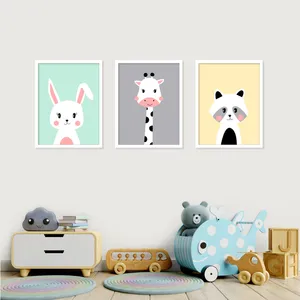 تابلو کودک و نوزاد بکلیت مدل حیوانات M080 مجموعه 3 عددی