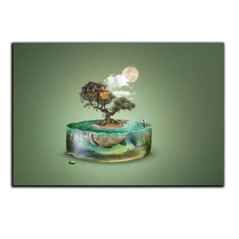 تابلو شاسی بکلیت طرح نقاشی سورئالیسم و مفهومی مدل SH-S5002