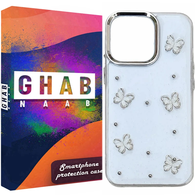 کاور قاب ناب مدل رزین طرح پروانه مناسب برای گوشی موبایل شیائومی Redmi Note 14 4G