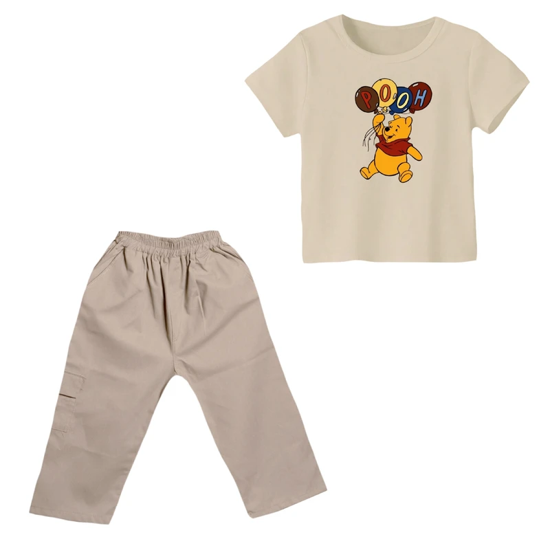 ست تی شرت و شلوارک پسرانه مدل پو کد ۱۶