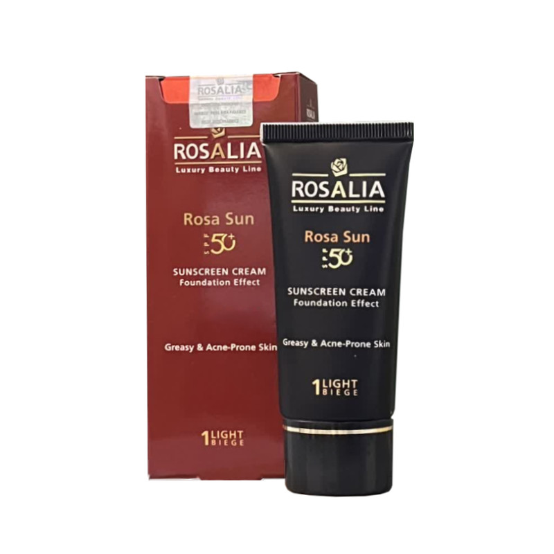 کرم ضد آفتاب رنگی رزالیا SPF50 مدل G-A Skin_LB مناسب پوست های چرب حجم 40 میلی لیتر