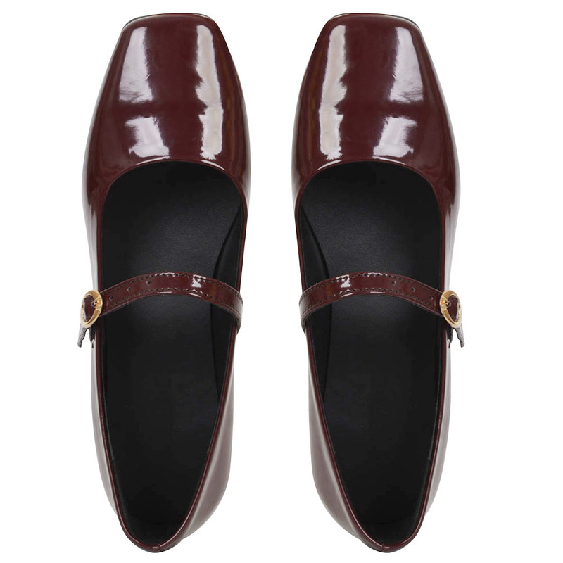 کفش زنانه مدل براق 159003618 رنگ زرشکی