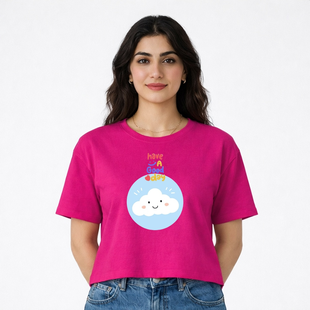 کراپ تی شرت آستین کوتاه زنانه مدل طرح ابر و نوشته کد p1 کراپ تی شرت آستین کوتاه زنانه مدل طرح ابر و نوشته کد p1