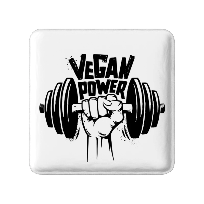 مگنت خندالو طرح وگن Vegan مدل مربعی کد 31130