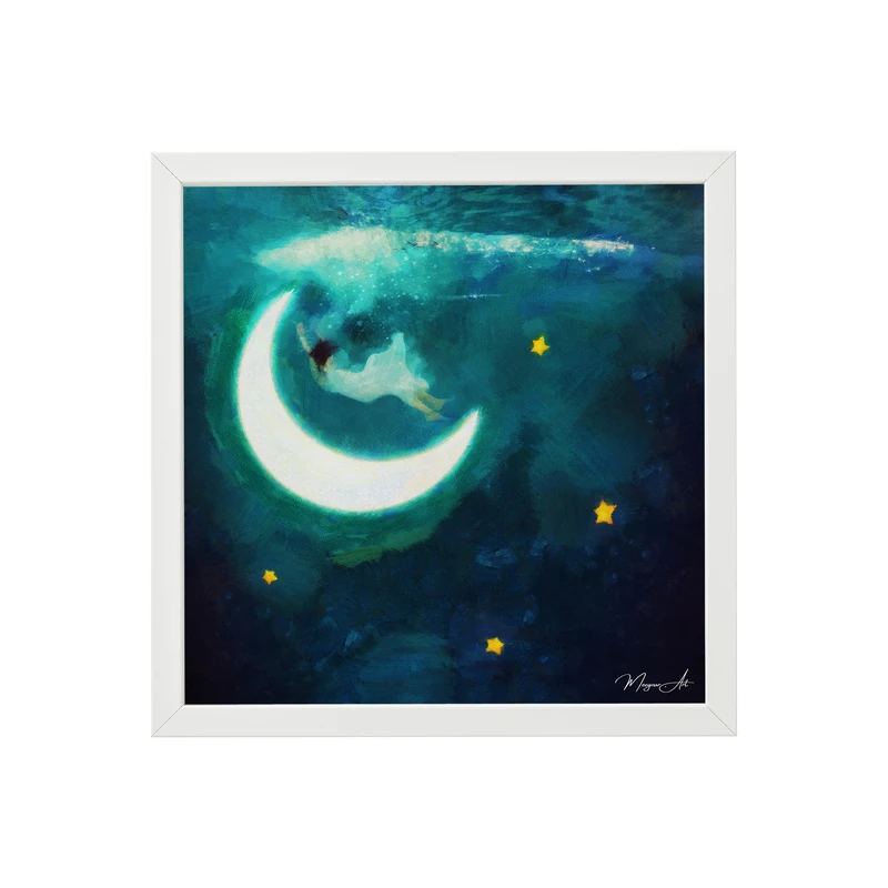 تابلو میورآرت طرح ماه دریا